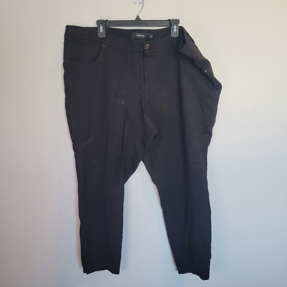 Torrid Womens Black Ponte Skinny Pants Size 26R Stretch Five Pocket Trousers